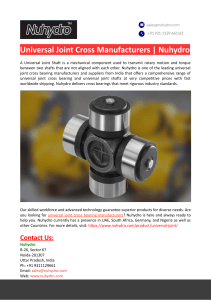 Universal Joint Cross Manufacturers