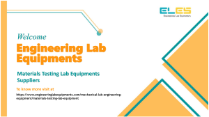 Materials Testing Lab Equipment Suppliers