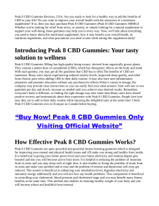 Peak 8 CBD Gummies I TOLD THE TRUTH