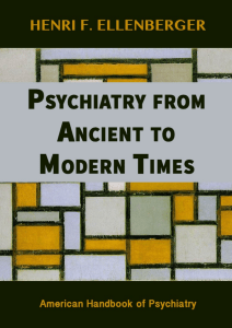 Psychiatry from Ancient to Modern Times 