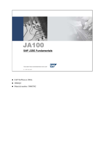JA100 - SAP J2SE Fundamentals