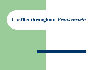 conflict throughout frankenstein