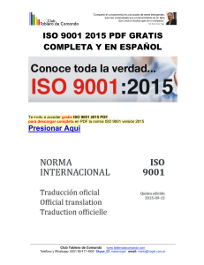 ISO 9001 2015 PDF GRATIS  COMPLETA Y EN ESPAÑOL