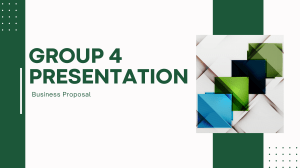 Green minimalist professional Business Proposal Presentation