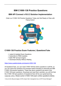 Special C1000-138 Exam Questions to Verify Your IBM Certification Preparation