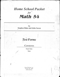 Saxon-Math-5-4-1st-Ed-Home-School-Packet-Test-Forms