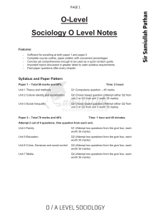  Sociology notes (teacher prepared)