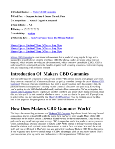 MAKERS cbd GUMMIES Legit Or Another Advertised SCAM