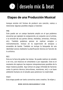 ETAPAS DE UNA PROD. MUSICAL