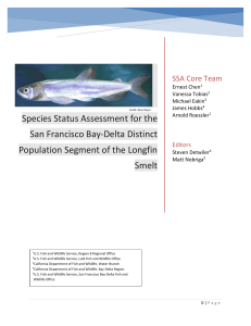 San Francisco Bay-Delta Longfin Smelt Status Assessment Report 2022