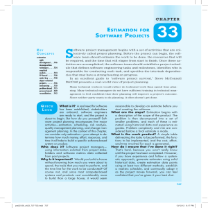 Software Project Estimation Techniques