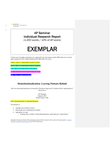 COURSE AP Seminar - IRR Annotated Exemplar