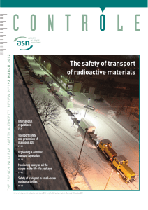 The safety of transport of radioactive materials