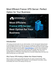 Most Efficient France VPS Server  Best Option for Your Business