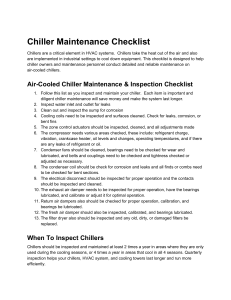 Chiller-Maintenance-Checklist