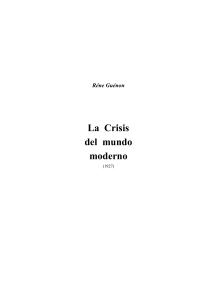 La Crisis del Mundo Moderno (1927)
