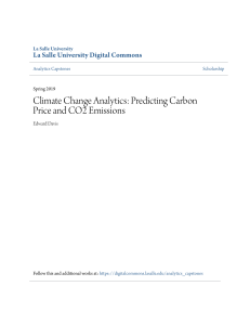 Climate Change Analytics  Predicting Carbon Price and CO2 Emissio