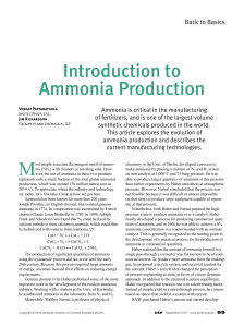 Ammonia prouction basics
