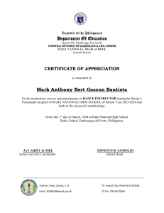 cert and recognition