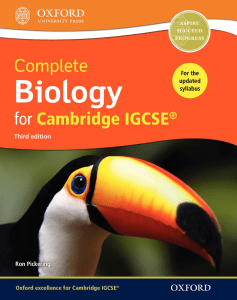 Cambridge IGCSE Biology Complete Coursebook Oxford