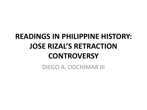 Jose Rizals Retraction Controversy