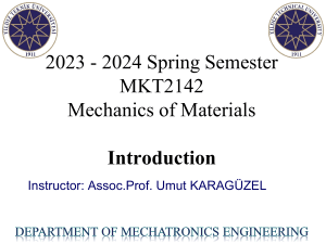 Mechanics of Materials / Introduction