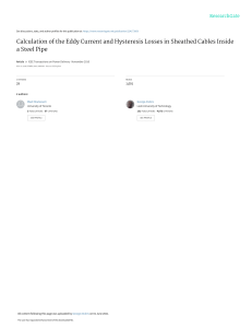 Eddy Current & Hysteresis Losses in Sheathed Cables