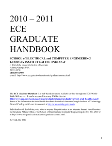2010 Gatech ECE Grad Handbook