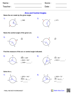 ARCS & CENTRAL ANGLES WS FRB