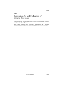 IFRS 6 Exploration for and Evaluation of Mineral Resources