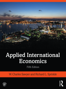 Applied International Economics 5e Sawyer and Speinkle