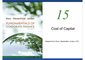Chapter 9 - Cost of Capital (S202)