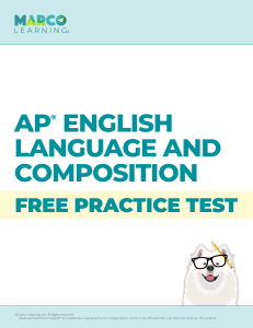 AP English Language & Composition Practice Test