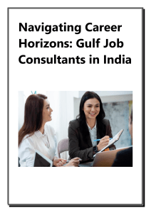 Navigating Career Horizons - Gulf Job Consultants in India