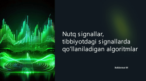 Tizimlar va signallar ppt