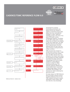 CADENCETSMC REFERENCE FLOW 6.0