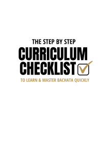 Step By Step Method Curriculum Checklist Printer Friendly