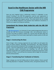 Excel in the Healthcare Sector with the MB ChB Programme