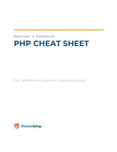 PHP-Cheat-Sheet