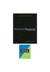 SOLUTION MANUAL FOR Mechanical Vibration