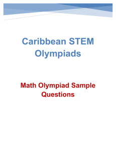 CSO Math Olympiad Sample Questions V1