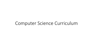 Computer Science Overview and curriculum map