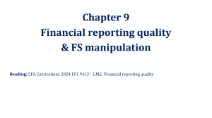 TCH424E 9 Financial reporting quality and manipulations