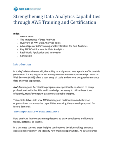 Strengthening Data Analytics Capabilities through AWS Training and Certification
