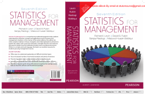 eBook (Indian Edition) Statistics for Management 7e Richard Levin, David Rubin