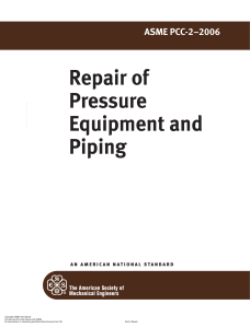 ASME PCC-2 - 2006 - Repair of pressure Equipment and Piping