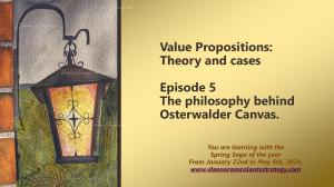 Eliescalante Value Propositions Theory and cases Episode 5 Philosophy Osterwalder