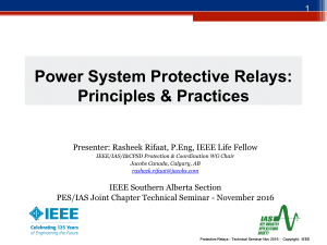 PowerSystemProtectiveRelays PrinciplesAndPractices