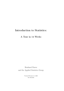 Introduction to Statistics 14 weeks