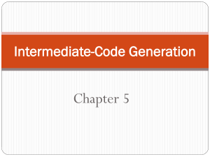 compiler design  Intermediate Code Generation